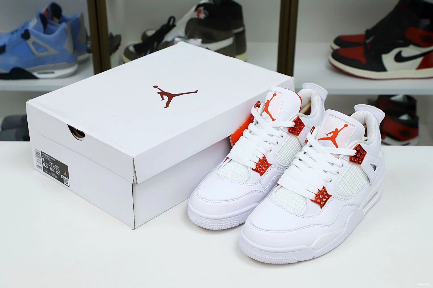 Air 4 metallic Jordan Jordan retro“orange 0831